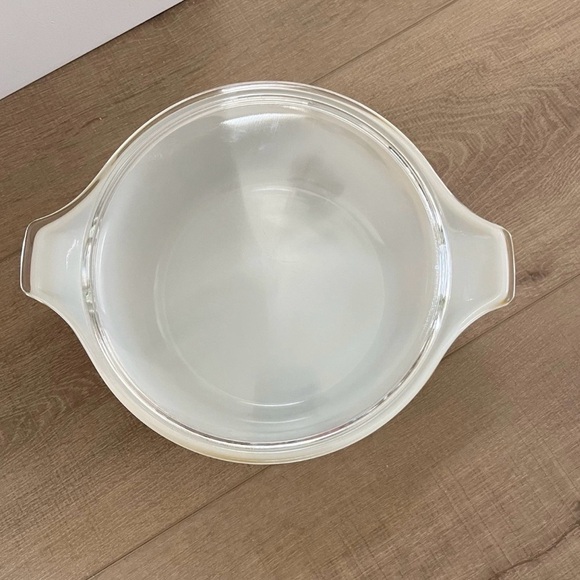 RARE Vintage Promo Pyrex w/Lid Mustard Autumn Floral Pyrex 475 B Square Flowers - Picture 2 of 15